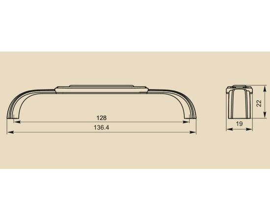 Ручка скоба для мебели Sagittario FS-139 128 Cr, 128 мм, хром глянцевый/белый (ТЗ). - 1