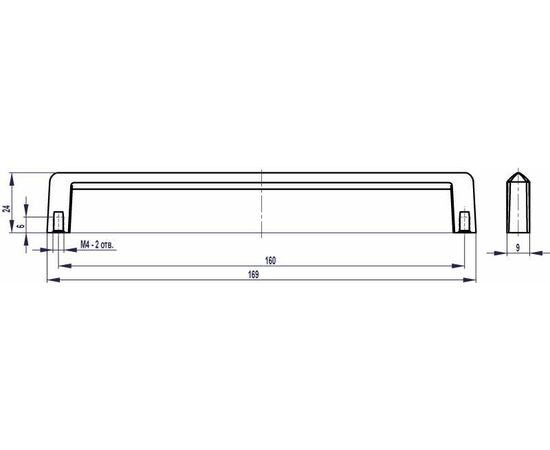 Ручка скоба для мебели Валмакс FS-184 160 Cr, 160 мм, хром глянцевый (ТЗ). - 1