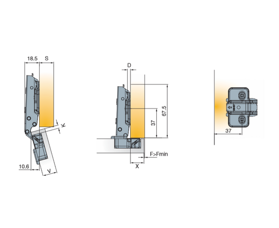 702-0UL0-054-00 Петля T-Type 120/48/0 мм - 5