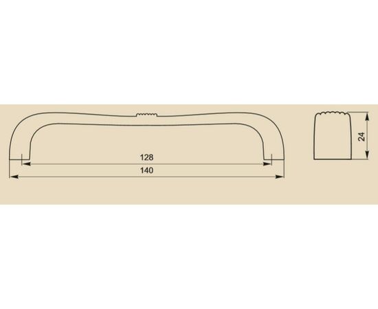 Ручка-скоба FS-190 128 бронза старая (ТЗ) - 1