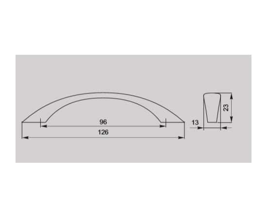 Ручка-скоба FS-060 096 Cr глянцевый (ТЗ) - 1