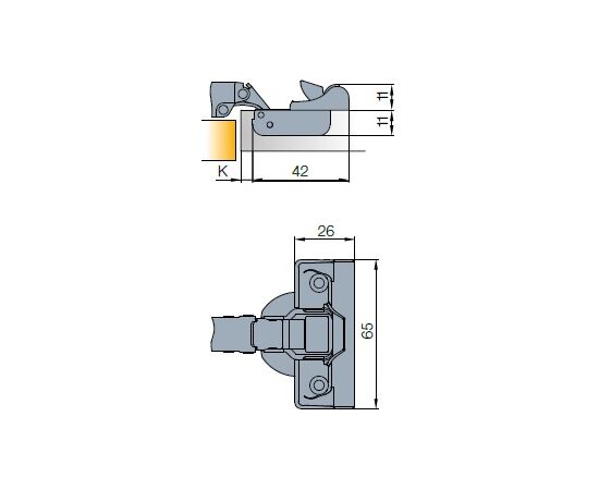 242-0967-054-00 Петля B-type i3 с доводчиком Glissando 110/45/0 мм - 6