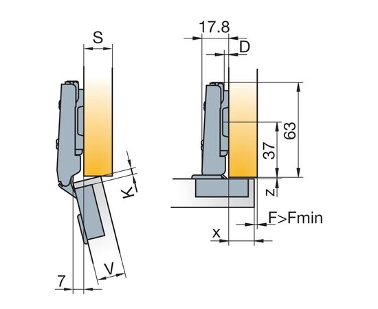 248-0172-050-TL Петля S-Type 110/48/0 мм - 6