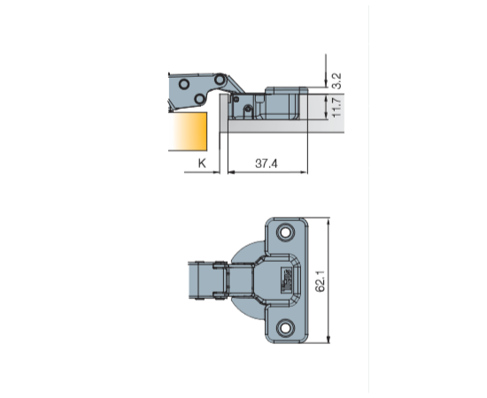 702-0AL0-054-00 Петля T-type 110/48/0 мм - 3