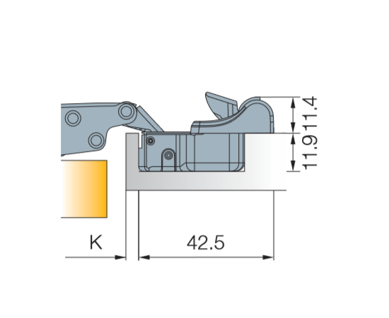 701-0AT0-054-00 Петля T-type Glissando 110/45/0 мм - 8
