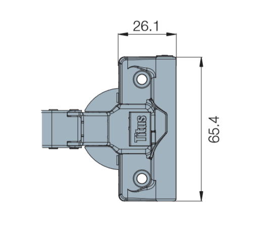 701-0B10-650-00 Петля с доводчиком T-type Glissando угловая (45 гр) 110/48/17 мм - 5