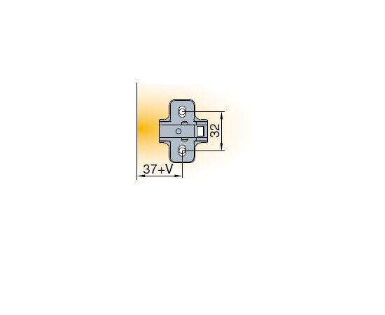 242-0998-054-00 Петля S-type i3 с доводчиком Glissando 110/48/15 мм - 3