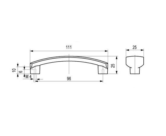 Ручка-скоба FS-035 096 золото - 1