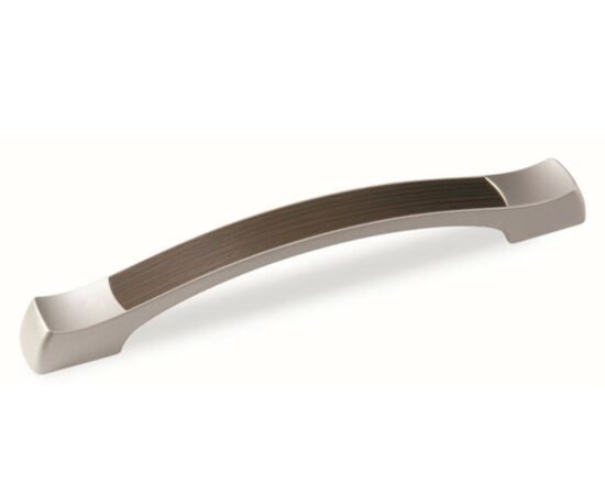 Ручка скоба для мебели Валмакс S-149 128 St, 128 мм, сатин светлый венге (ТЗ).