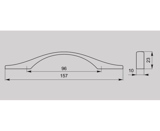 Ручка скоба для мебели Валмакс FS-066 096 Cr, 96 мм, хром глянцевый (ТЗ). - 1