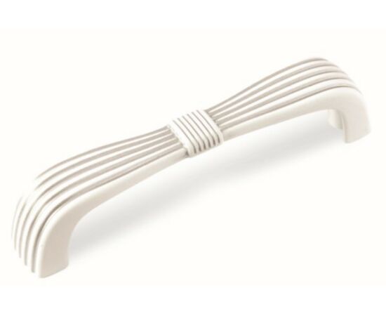 Ручка скоба для мебели Sagittario FS-190 096, 96 мм, серебро прованс 9003 белый матовый (ТЗ).