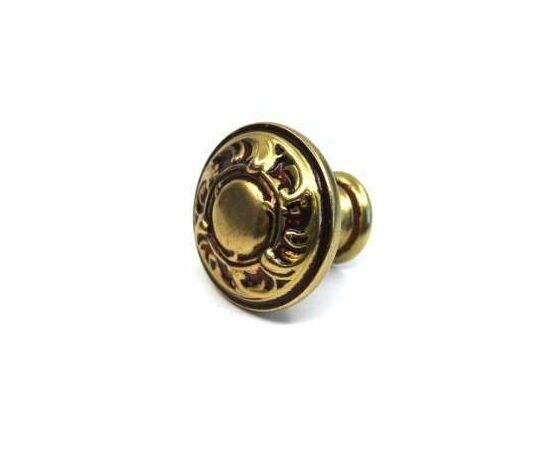 Ручка кнопка для мебели Bosetti Marella Патина, 30 мм, золото. Арт: 24401.03001.54 - 1