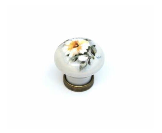 Ручка кнопка для мебели Bosetti Marella Флоренция, 0 мм, керамика. Арт: 24136P0252B.09 - 1