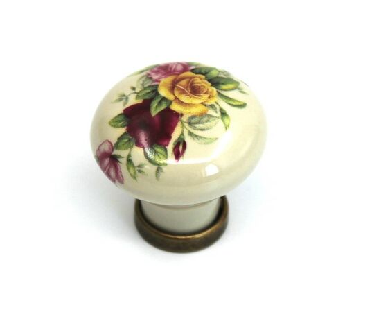 Ручка кнопка для мебели Bosetti Marella Флоренция, 30х28 мм, керамика. Арт: 24136P0303G.09
