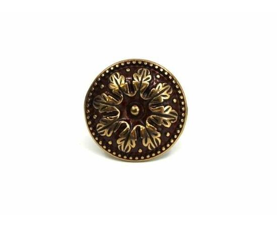 Ручка кнопка для мебели Bosetti Marella Патина, 0 мм, золото. Арт: 24479.02600.54 - 1