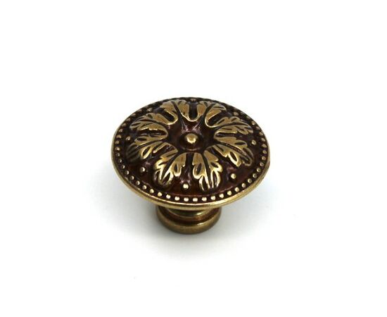 Ручка кнопка для мебели Bosetti Marella Патина, 0 мм, золото. Арт: 24479.02600.54