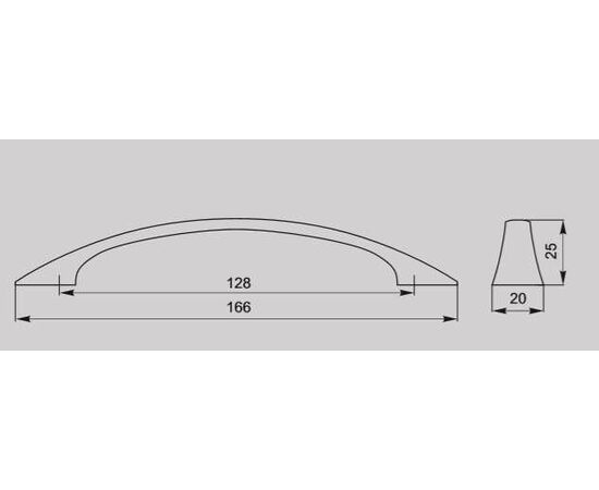 Ручка скоба для мебели Валмакс FS-046 128 St, 128 мм, сатин светлый (ТЗ). - 1
