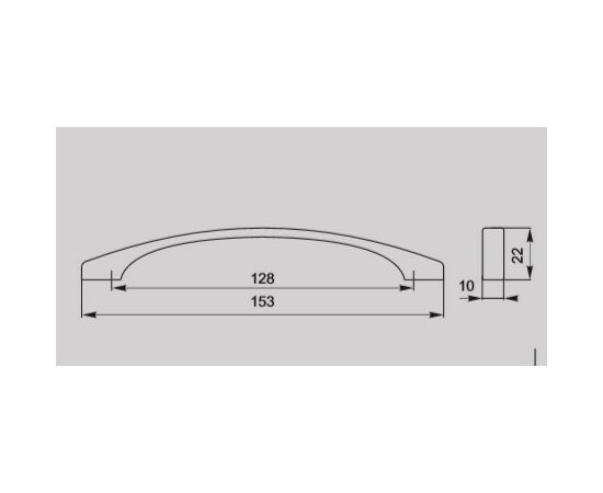 Ручка скоба для мебели Валмакс FS-056 128 Cr, 128 мм, хром матовый (ТЗ). - 1