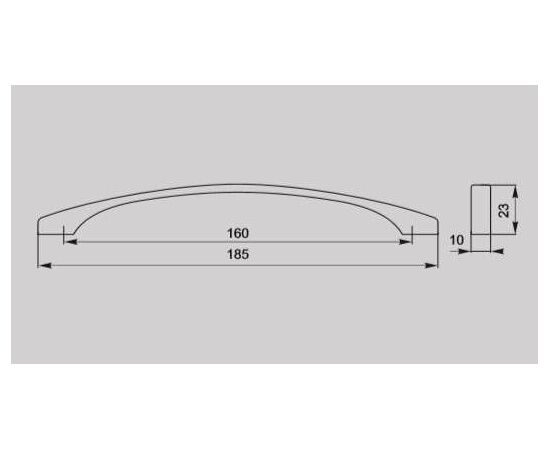 Ручка скоба для мебели Валмакс FS-056 160 Cr, 160 мм, хром глянцевый (ТЗ). - 1