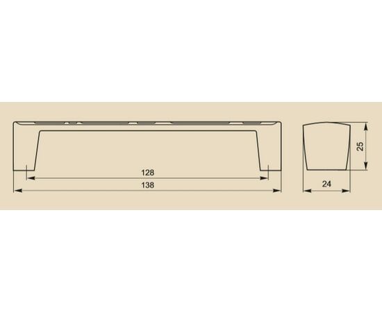 Ручка скоба для мебели Sagittario FS-116 128 Cr, 128 мм, хром глянцевый (ТЗ). - 1