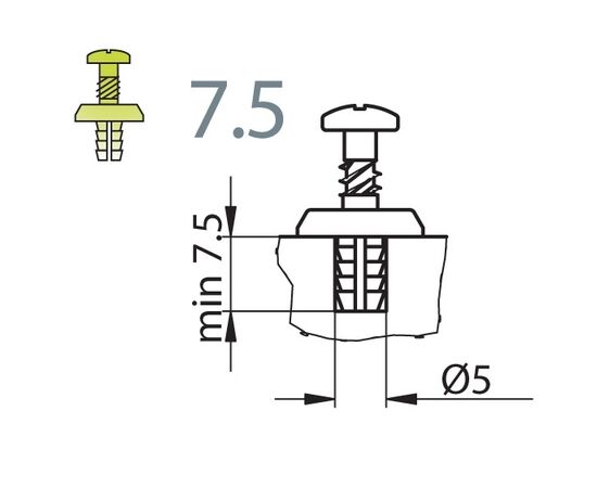 244-0H63-050-N1 Монтажная планка петли - 1