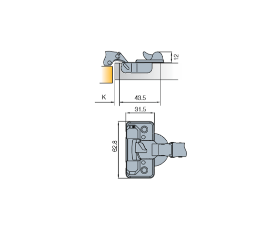 954-0159-650 Петля B-type-i  для фальшпанелей 110/45/18 мм - 5