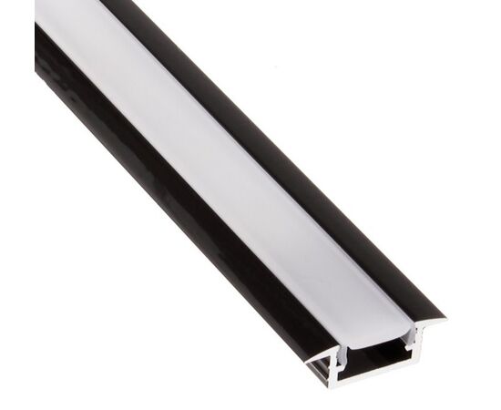 Профиль для LED ленты PROFIL INLINE MINI XL 2 м черный, молочный рассеиватель арт.PROF-INLINEM-XL-OP-2M-C