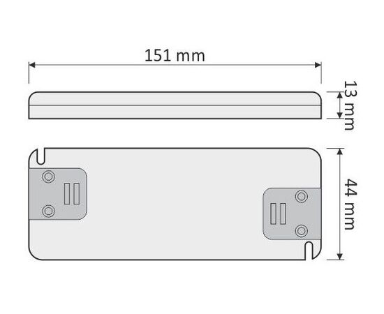 Блок питания SLIM FLAT LED 15W 12VDC, без проводов арт.TRA-F-15W-T-01 - 1