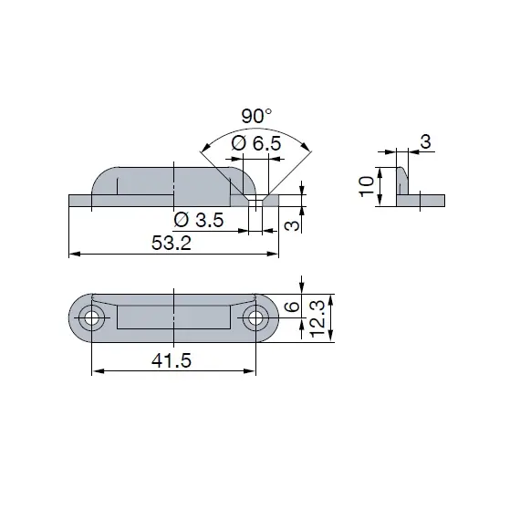 927-4893-370 Планка ответная замка Push Esp Lock, коричневый - 2