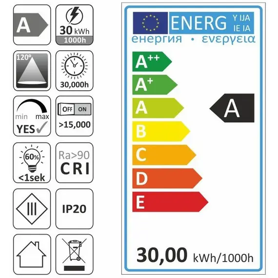 R-2835-300-20-60K-90-02 LED лента PREMIUM 300 LED 2835 IP20 8 мм 6000К 30W CRI>92 - 2