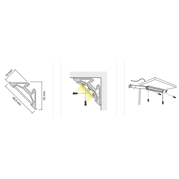 PROFIL-STAR-OP-2L Профиль для LED ленты STARLINE, 2 метра - 1