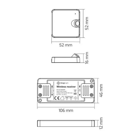 DELI-SENS-BI-01 Датчик PIR DELI, белый - 2