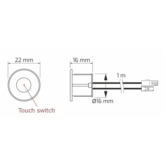 WYL-SENS-24W-BI-02 Выключатель сенсорный LED 12VDC 24W белый - 2