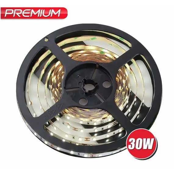 R-2835-300-20-40K-02 LED лента PREMIUM 300 LED 2835 IP20 8 мм 4000К 30W/5m CRI>81