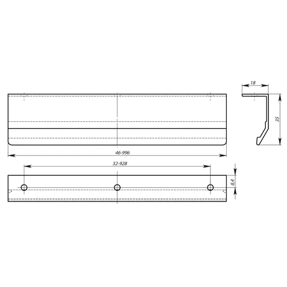 Ручка-профильная PN(15) 03.00.192.246 St светлый - 1