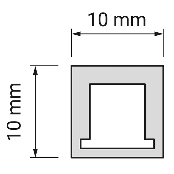 PROFIL-10x10-OP-2000 Профиль Trend 2 м, 10x10, алюм, молочный рассеиватель - 1