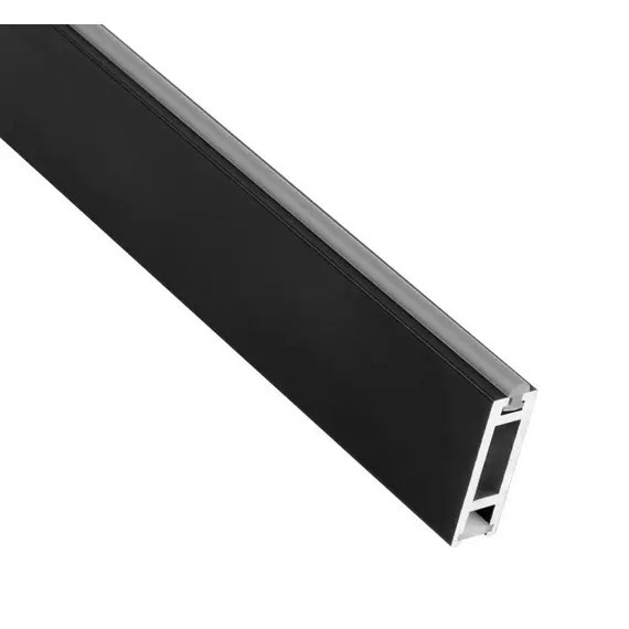 PROF-REL-S-CZ-OP-2M Профиль Reling Slim 2 м, черный, молочный рассеиватель