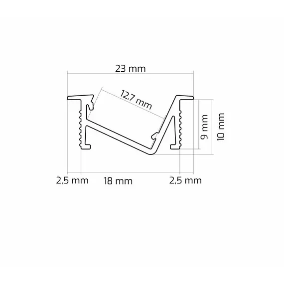 PROFIL-ZENOLINE-OP-2M-W Профиль ZENOLINE 2 м, алюм, молочный рассеиватель - 2