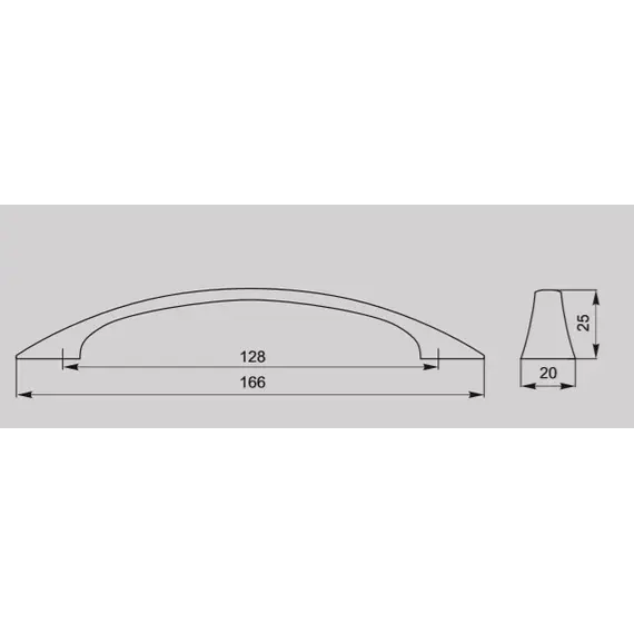 Ручка-скоба FS-046 128 St светлый (ТЗ) - 1