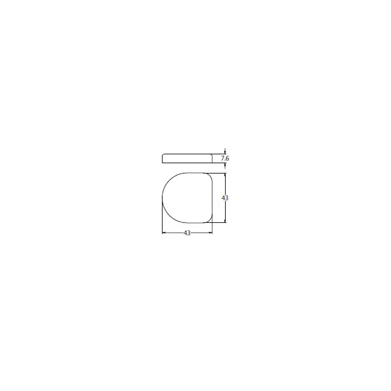 245-4234-261-00 Заглушка Titus на чашку петли ST и Basic, пластик хром - 1