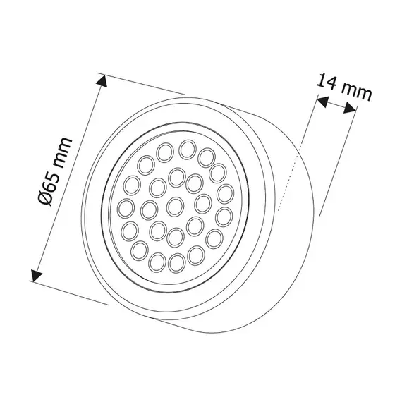 OVAL-2W-CZ-DY-30K-01 Светильник LED OVAL накладной  2,0W 12VDC 3000K, провод 2 м, черный - 1