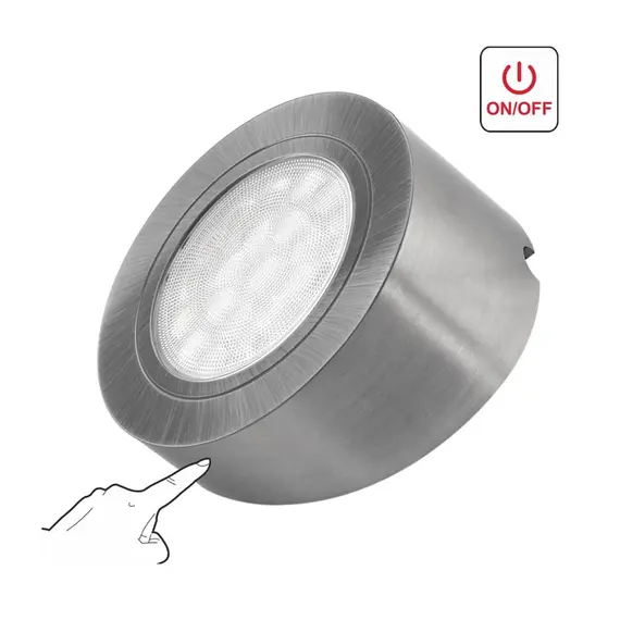 OVAL-2W-SD-SK-60K-1M Светильник LED OVAL MASTER со скосом 2,0W 12VDC 6000K, провод 2 м, алюм. матовый