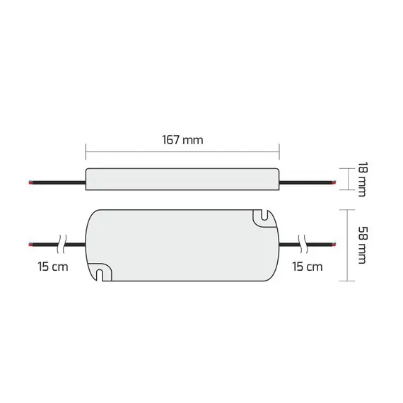 TRA-S-IP44-60W-T-01 Блок питания SLIM LED PREMIUM 60W 12VDC IP44, провод 2х15 см - 1