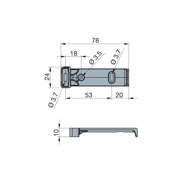 973-0R60-380-K2 Демпфер для дерев. ящиков Titusoft BB для накладных фасадов (к-т из 1 шт.) - 4