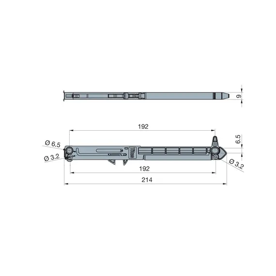 973-0R60-380-K2 Демпфер для дерев. ящиков Titusoft BB для накладных фасадов (к-т из 1 шт.) - 5