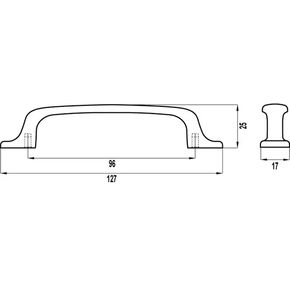 Ручка-скоба FS-205 096 черный матовый №9 - 1