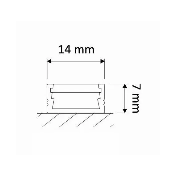 PROFIL-LINEM-OP-2M-C Профиль для LED ленты PROFIL LINE MINI 2 м черный, молочный рассеиватель - 1