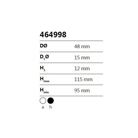 464998 Ножка-опора регулируемая 95 мм Kum-Plast - 1