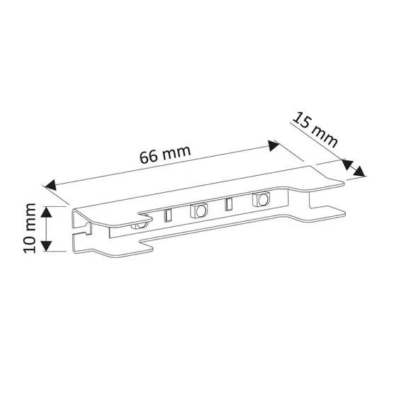 KLIPS-M-3528-30K-01 Светильник LED KLIPS металлический 0,25W 12VDC 3000К LED3528, провод 2 м - 1