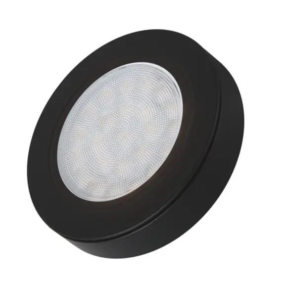 OVAL-2W-CZ-DY-60K-01 Светильник LED OVAL накладной  2,0W 12VDC 6000K, провод 2 м, черный